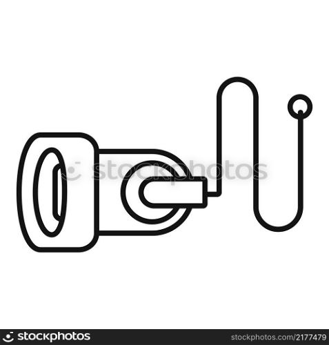 Toy leash icon outline vector. Collar pet. Lead walk. Toy leash icon outline vector. Collar pet