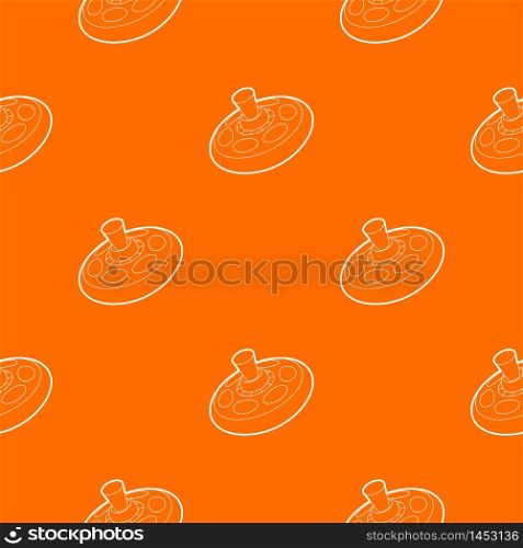 Toy pattern vector orange for any web design best. Toy spinning top pattern vector orange