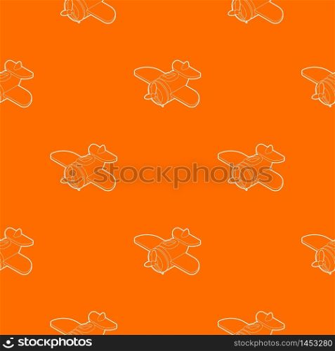 Toy plane pattern vector orange for any web design best. Toy plane pattern vector orange