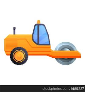 Toy road roller icon. Cartoon of toy road roller vector icon for web design isolated on white background. Toy road roller icon, cartoon style
