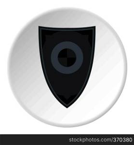 Toy shield icon. Flat illustration of shield vector icon for web design. Toy shield icon, flat style