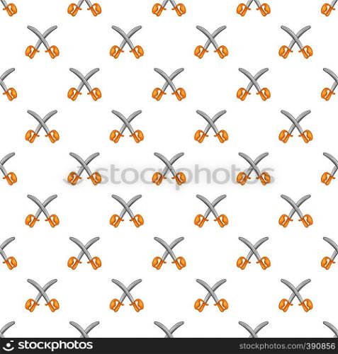 Toy swords pattern. Cartoon illustration of toy swords vector pattern for web. Toy swords pattern, cartoon style