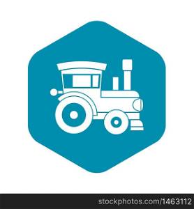 Toy train icon. Simple illustration of toy train vector icon for web. Toy train icon, simple style