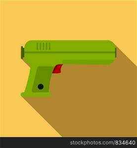 Toy water gun icon. Flat illustration of toy water gun vector icon for web design. Toy water gun icon, flat style