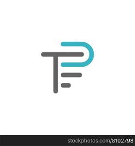 Tpf logo design Royalty Free Vector Image