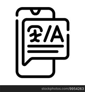 trabslator and can speak on international language call center operator line icon vector. sign. contour symbol black illustration. trabslator and can speak on international language call center operator line icon vector illustration flat