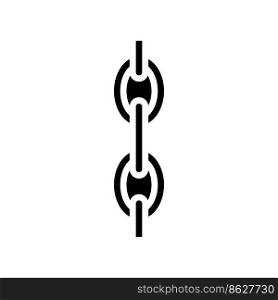 trace chain glyph icon vector. trace chain sign. isolated symbol illustration. trace chain glyph icon vector illustration