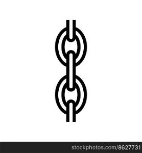 trace chain line icon vector. trace chain sign. isolated contour symbol black illustration. trace chain line icon vector illustration