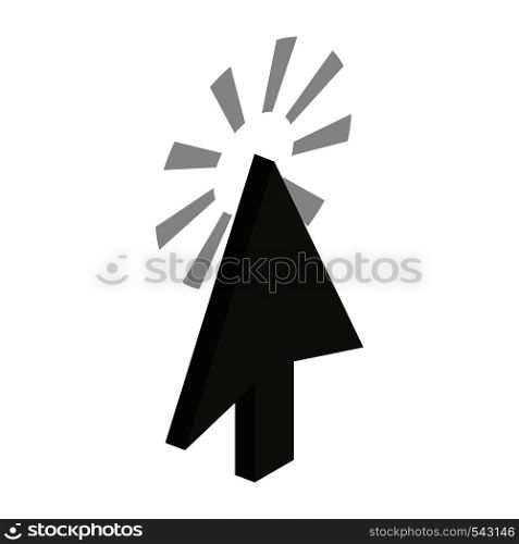 Trace from cursor icon in isometric 3d style isolated on white background. Trace from cursor icon, isometric 3d style