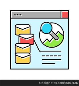 track email c&aigns marketing color icon vector. track email c&aigns marketing sign. isolated symbol illustration. track email c&aigns marketing color icon vector illustration