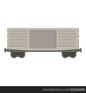 Track wagon icon cartoon vector. Train cargo. Cistern energy. Track wagon icon cartoon vector. Train cargo