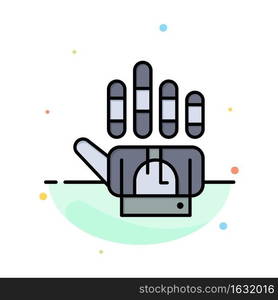 Tracking, Glove, Hand, Technology Abstract Flat Color Icon Template