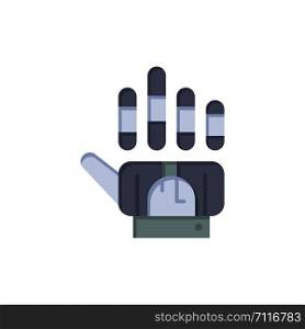 Tracking, Glove, Hand, Technology Flat Color Icon. Vector icon banner Template