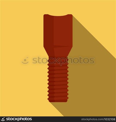Tractor bolt icon. Flat illustration of tractor bolt vector icon for web design. Tractor bolt icon, flat style