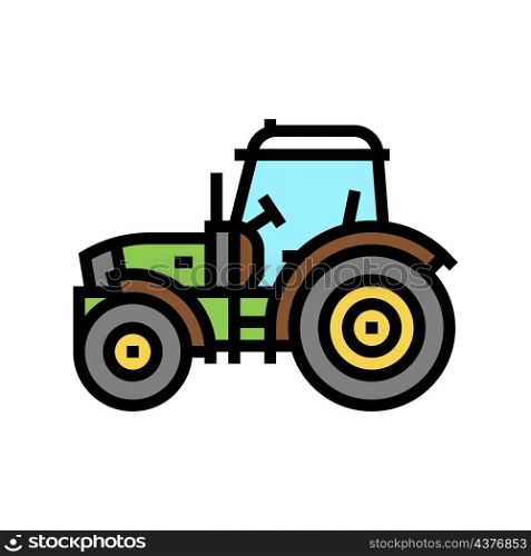 tractor farm transport color icon vector. tractor farm transport sign. isolated symbol illustration. tractor farm transport color icon vector illustration