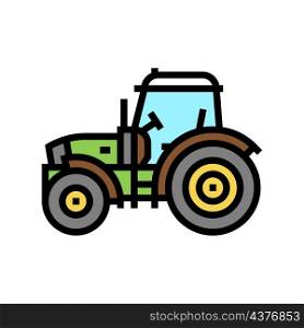 tractor farm transport color icon vector. tractor farm transport sign. isolated symbol illustration. tractor farm transport color icon vector illustration