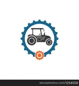 tractor gear icon vector illustration design template