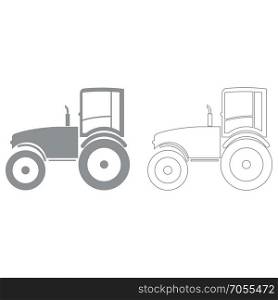Tractor grey set grey set icon .. Tractor grey set icon .