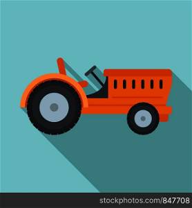 Tractor icon. Flat illustration of tractor vector icon for web design. Tractor icon, flat style