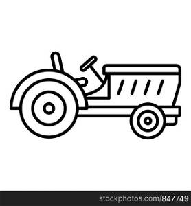 Tractor icon. Outline tractor vector icon for web design isolated on white background. Tractor icon, outline style