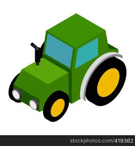 Tractor isometric 3d icon isolated on a white background. Tractor isometric 3d icon