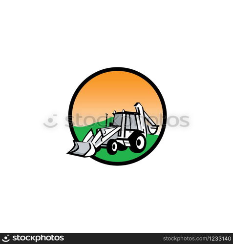 Tractor logo or farm logo template