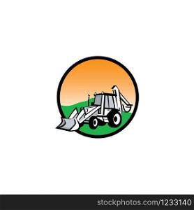 Tractor logo or farm logo template
