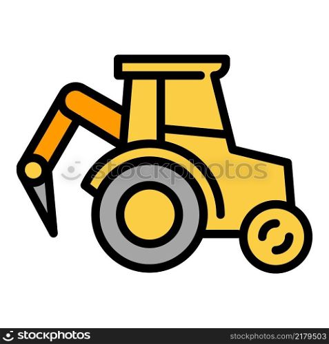 Tractor machine icon outline vector. Farm machinery. Combine vehicle. Tractor machine icon outline vector. Farm machinery
