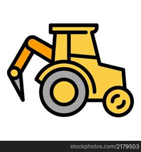 Tractor machine icon outline vector. Farm machinery. Combine vehicle. Tractor machine icon outline vector. Farm machinery