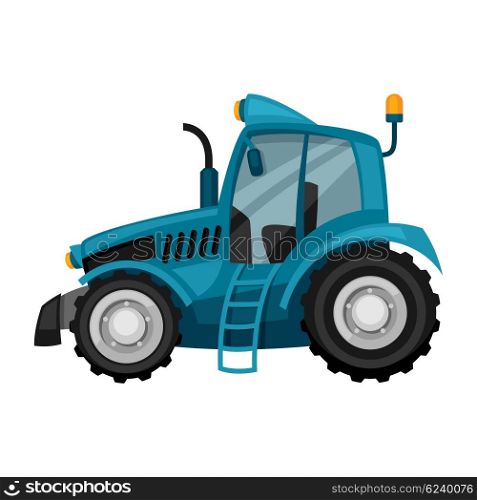 Tractor on white background. Abstract illustration of agricultural machinery. Tractor on white background. Abstract illustration of agricultural machinery.