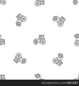 Tractor pattern seamless vector repeat geometric for any web design. Tractor pattern seamless vector