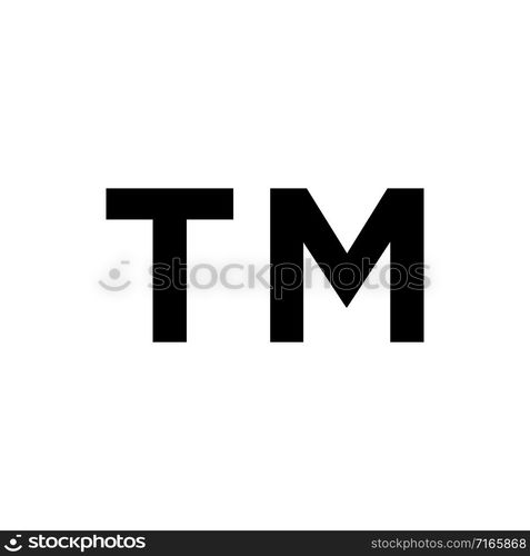 Trade mark icon, TM signage