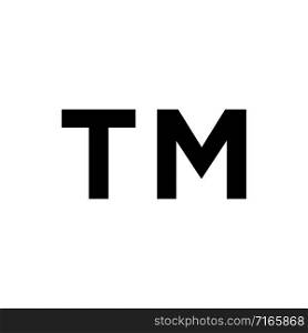 Trade mark icon, TM signage