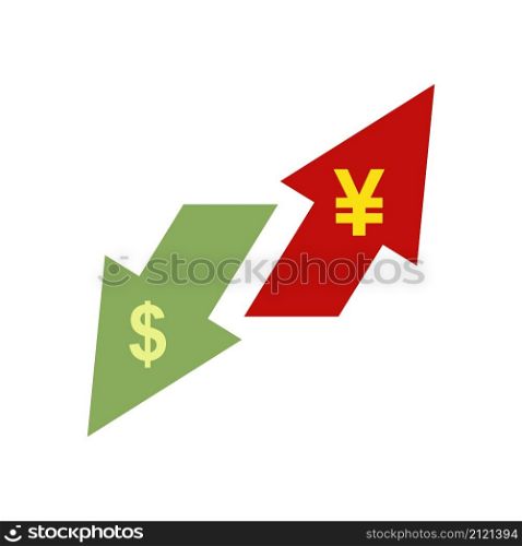 Trade war actions icon. Flat illustration of trade war actions vector icon isolated on white background. Trade war actions icon flat isolated vector