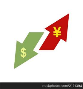 Trade war actions icon. Flat illustration of trade war actions vector icon isolated on white background. Trade war actions icon flat isolated vector