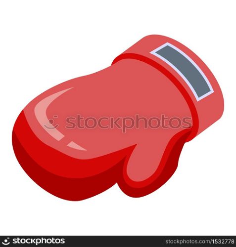 Trade war boxing glove icon. Isometric of trade war boxing glove vector icon for web design isolated on white background. Trade war boxing glove icon, isometric style