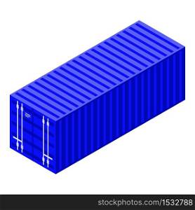 Trade war cargo container icon. Isometric of trade war cargo container vector icon for web design isolated on white background. Trade war cargo container icon, isometric style