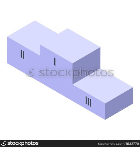 Trade war podium icon. Isometric of trade war podium vector icon for web design isolated on white background. Trade war podium icon, isometric style