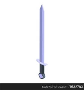Trade war sword icon. Isometric of trade war sword vector icon for web design isolated on white background. Trade war sword icon, isometric style