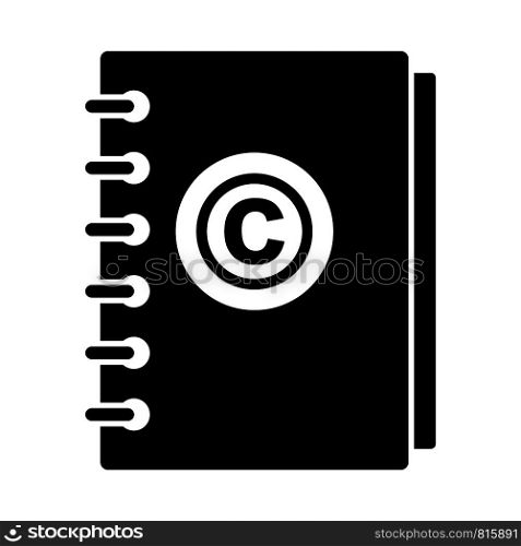 Trademark notebook icon. Simple illustration of trademark notebook vector icon for web design isolated on white background. Trademark notebook icon, simple style