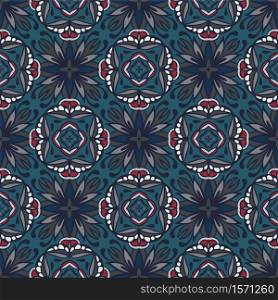 Traditional abstract geometric ethnic seamless pattern ornamental. Decorative fabric art textile design. Tribal vintage abstract geometric ethnic seamless pattern ornamental. Indian mandala art textile design