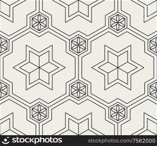 Traditional arabian geometrical seamless pattern. Oriental ornamental background. Vector illustration.