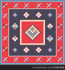 Traditional Berber embroidery seamless pattern, vector illustration