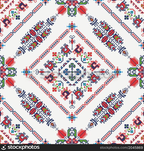 Traditional Bulgarian embroidery vector pattern