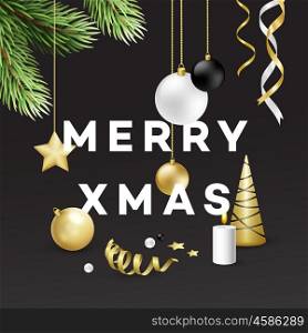 Traditional Christmas decoration elements. Modern card or poster designs. Vector illustration. Traditional Christmas decoration elements. Modern card or poster designs. Vector illustration EPS10