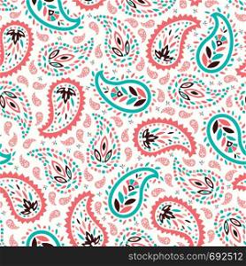Traditional Colorful Paisley vector seamless pattern. Whimsical classic background. Bright Shawl print. Perfect for textile. Traditional Colorful Paisley vector seamless pattern. Whimsical classic background. Bright Shawl print