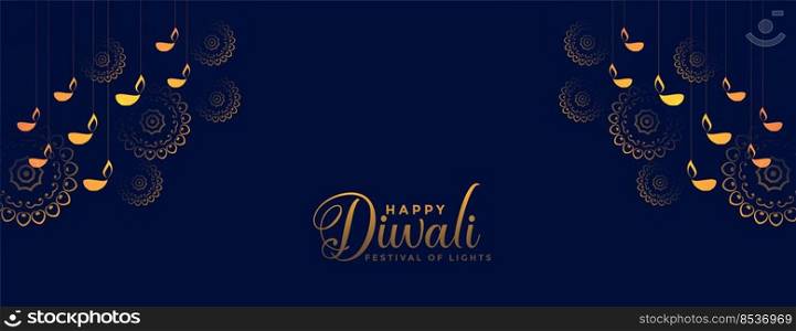 traditional decorative happy diwali festival banner design