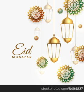 traditional eid mubarak arabic style background design