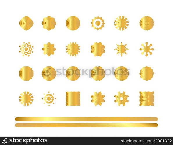 Traditional golden decor on white background. Abstract golden ornament.. Oriental gold pattern