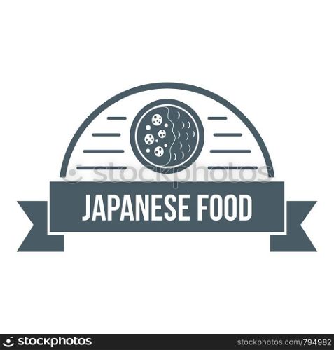 Traditional japanese food logo. Simple illustration of traditional japanese food vector logo for web. Traditional japanese food logo, simple gray style